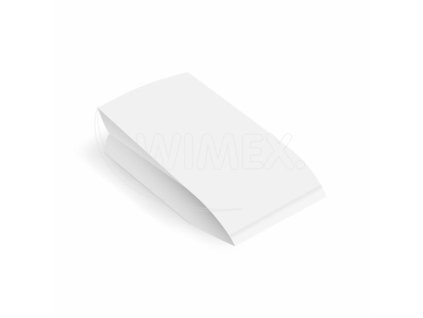 Papírový sáček (PAP/PE) 2vrstvý nepromastitelný bílý 13+8 x 28 cm `1/1` [100 ks]