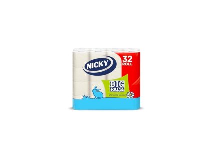 Toaletní papír NICKY Big Pack, 32 rolí, 3vrstvý, heřmánek