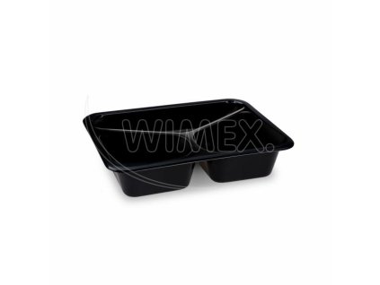 Menu mísa (PP) Reware Lunch opakovaně použitelná 3dílná černá 227 x 178 x 49 mm [20 ks]