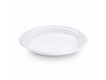Talíř (PP) Reware Dinner ECONOMY opakovaně použitelný bílý Ø22cm [100 ks]