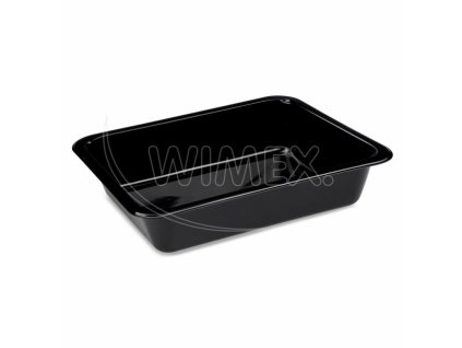 Menu mísa (PP) Foodyboxx extra-pevná nedělená černá 227 x 178 x 49 mm [50 ks]