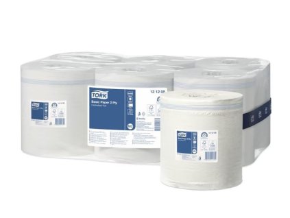 TORK Papírová utěrka Basic se středovým odvíjením, M2, 2vrstvé, recykl bílá 121,5 m, 6ks