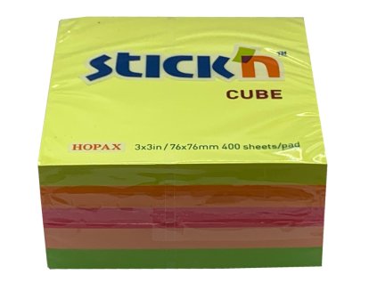 2033 blocek samolepici 76x76 5 barev neonovy 400 listu stick 088F2E