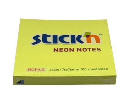 5574 blocek samolepici 76x76 neonovy zluty 100 listu stick CB6FA0