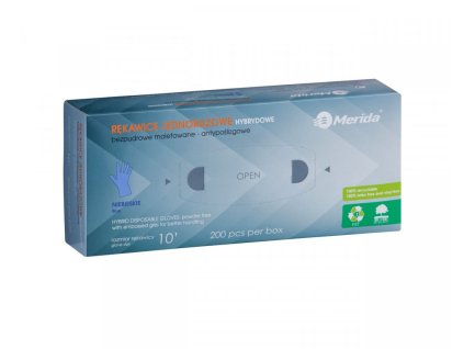 Rukavice jednorázové 100% polyethylen velikost 10 modré - balení 200ks