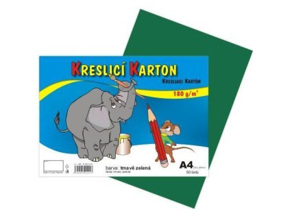 Karton kreslící barevný A4 180g 50 listů
