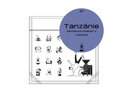 filtr Tanzánie, Sambewe Peaberry, washed (Velikost 1000g)