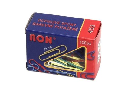 kancelarske sponky ron 453 100ks barevne 465.czfoto 1560920