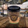 Papírový kelímek "Coffee to go" Ø80mm 280ml `M: 0,2L/8oz` + víčko černé [10 sad]