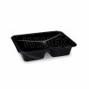 Menu mísa (PP) Reware Lunch opakovaně použitelná 3dílná černá 227 x 178 x 49 mm [20 ks]