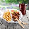 Menu mísa (PP) Ripboxx Meal 2dílná osmiboká průhledná 1000ml [25 ks]