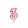Číslová svíčka se stojánkem "3" 75mm [1 ks]