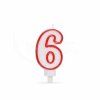 Číslová svíčka se stojánkem "6" 75mm [1 ks]