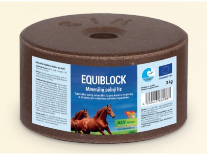 Equiblok, minerální solný liz pro koně s vitamíny a enzymy 3kg