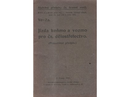 122 jizda konmo a vozmo pro cs delostrelectvo 1921