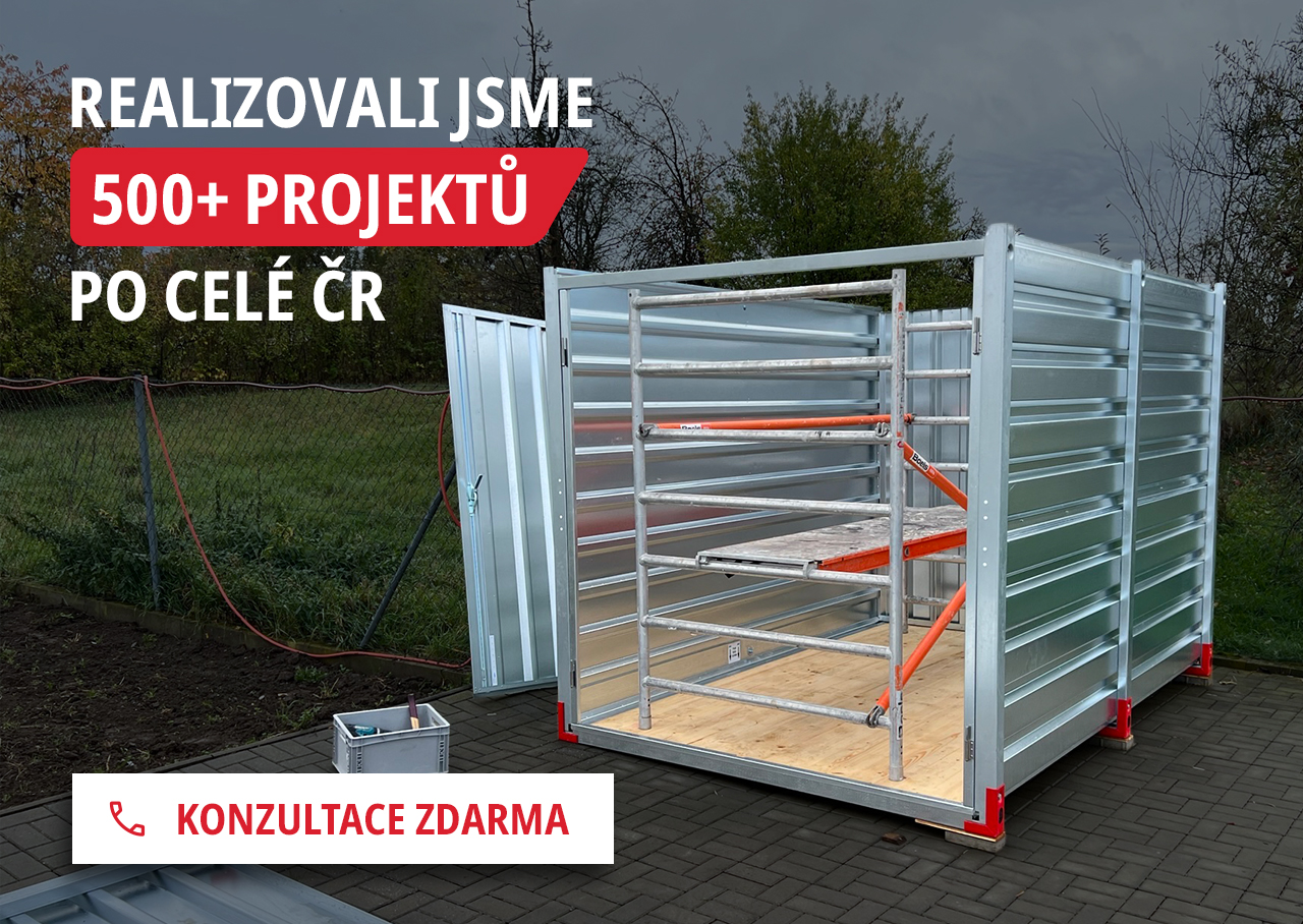 Realizace skládacího kontejneru NIKA – 500+ projektů po celé ČR