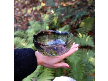 kouřová miska s kapradinami a šafránem