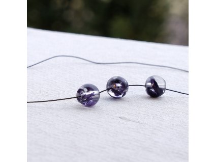 fialové borůvky se slézovým květem