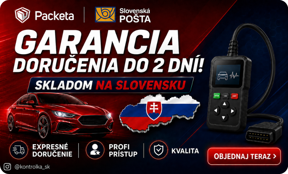 z-box packeta pošta expresne rychle doručenie kontrolka.sk autoadiagnostika v slovenčine SK