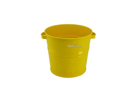 Vědro plechové žluté 8l dvě ucha