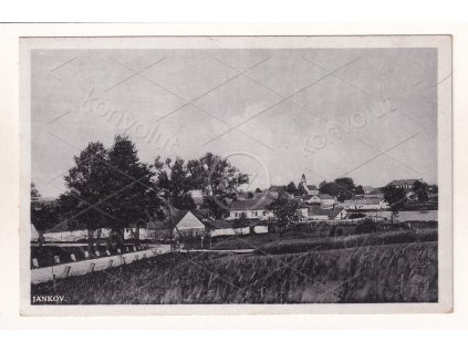 Jankov Ratměřice Benešov panorama ČB knihtisk foto BuM č. 10843 F445 1a