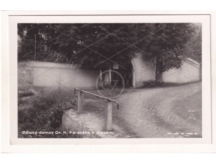 Jílové u Prahy Dětský domov Dr. Farského brána mostek ČB Foto Fon nákl. Sociálí odbor Praha Západ 1a