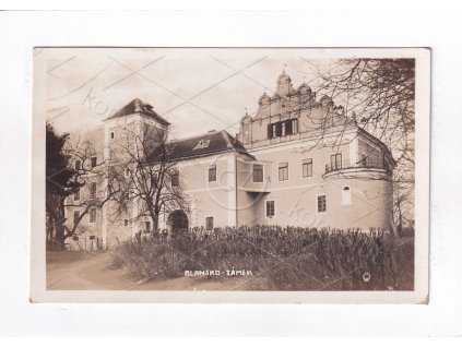 Blansko zámek ČB foto Grafo Čuda č. 6 1929 1a