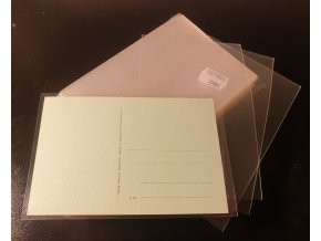 200 ks - Pouzdra na pohlednice MALÝ FORMÁT MF 148 x 97 mm - ultra tenká, extra čirá (Crystal Clear)