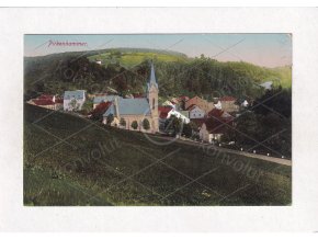 Březová Karlovy Vary Krušné hory panorama RU barevná hlubotisk kostel foto nákl. L. W. KV č. 273 1a