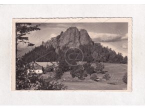 Tolštejn Jiřetín pod Jedlovou Děčín hrad hostinec skála ČB foto č. 442 nákl. Heinrich Haase 1a