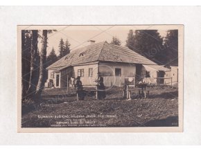 Javoří Pila Ahornsäge Modrava Klatovy Šumava zaniklý hostinec hájenka ČB foto M. Jonák nákl. J. Pospíchal Foto Fon č. 9109 1a