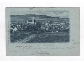 Miličín DA Benešov Česká Sibiř panorama noční koláž Mondschein nákl. Jan Fridrich č. 596 1a