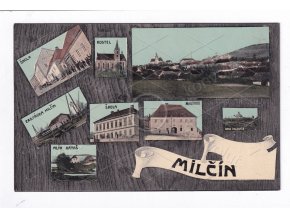 Miličín Benešov barevná světlotisk koláž montáž 8 okénka lakovaná RU nákl. Josef Bejček 1a