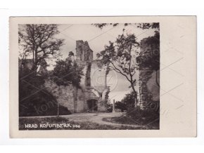 Košumberk Luže Chrudim hrad ČB real foto Arch. Vaněk Praha 1a
