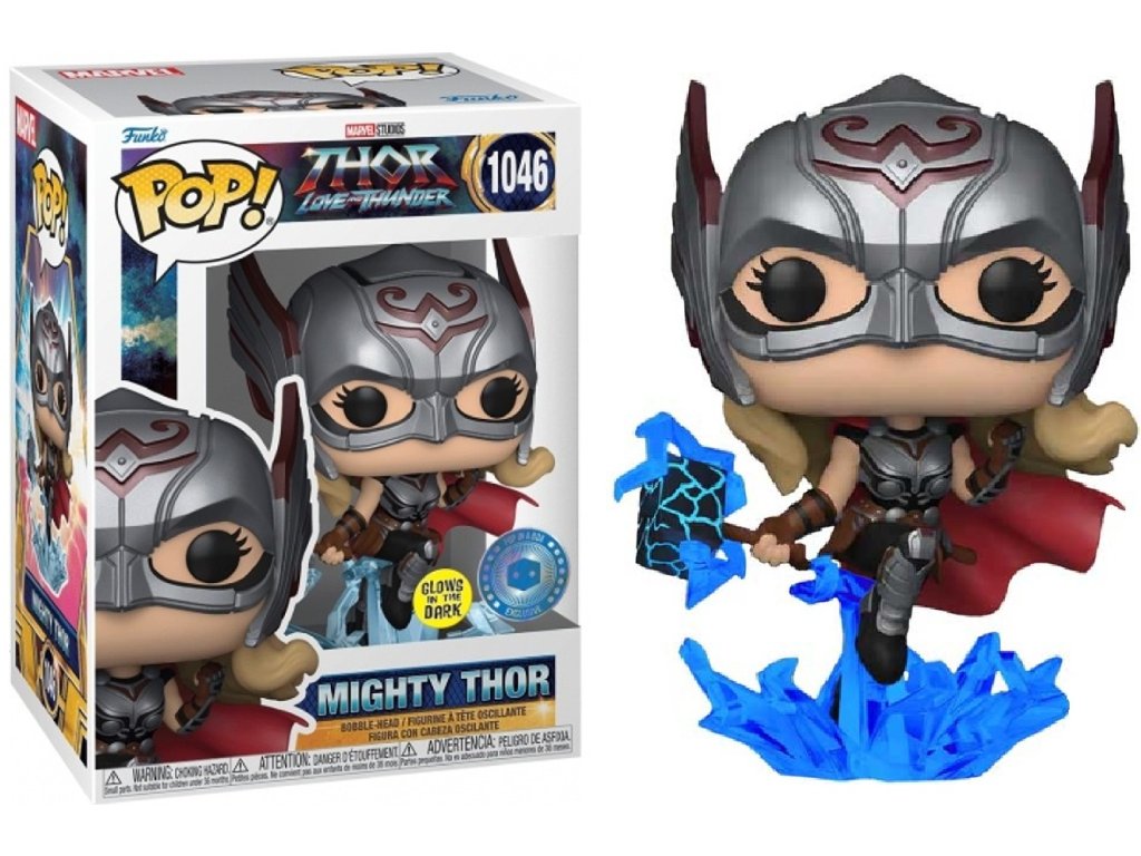 Funko POP! 1046 Marvel Thor Love and Thunder - Mighty Thor GITD Exclusive