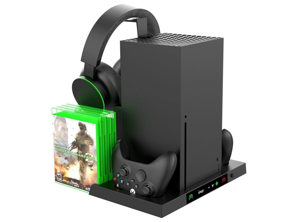 iPega XBX023 multifunkční nabíjecí stojan s chlazením pro Xbox Series X