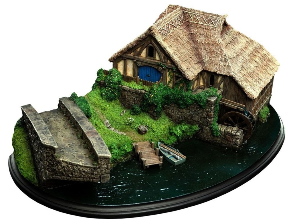 Soška The Hobbit: An Unexpected Journey - Hobbiton Mill & Bridge Environment 31 x 17 cm