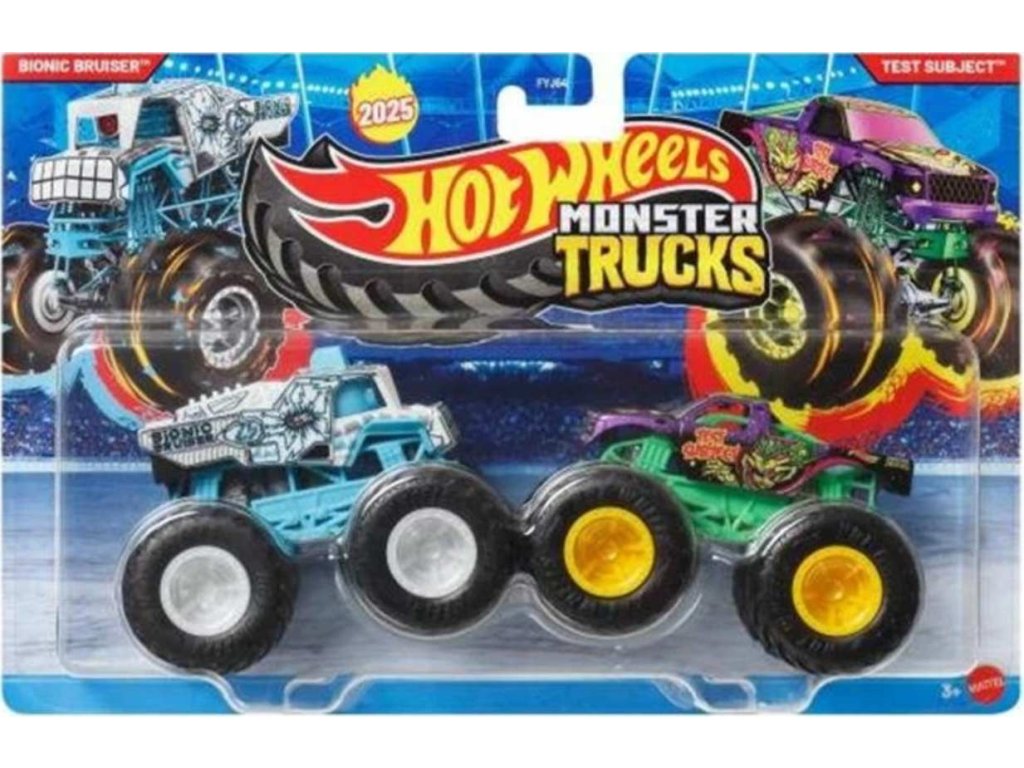 Hot Wheels Monster Trucks Demolition Doubles - Bionic Bruiser vs Test Subject