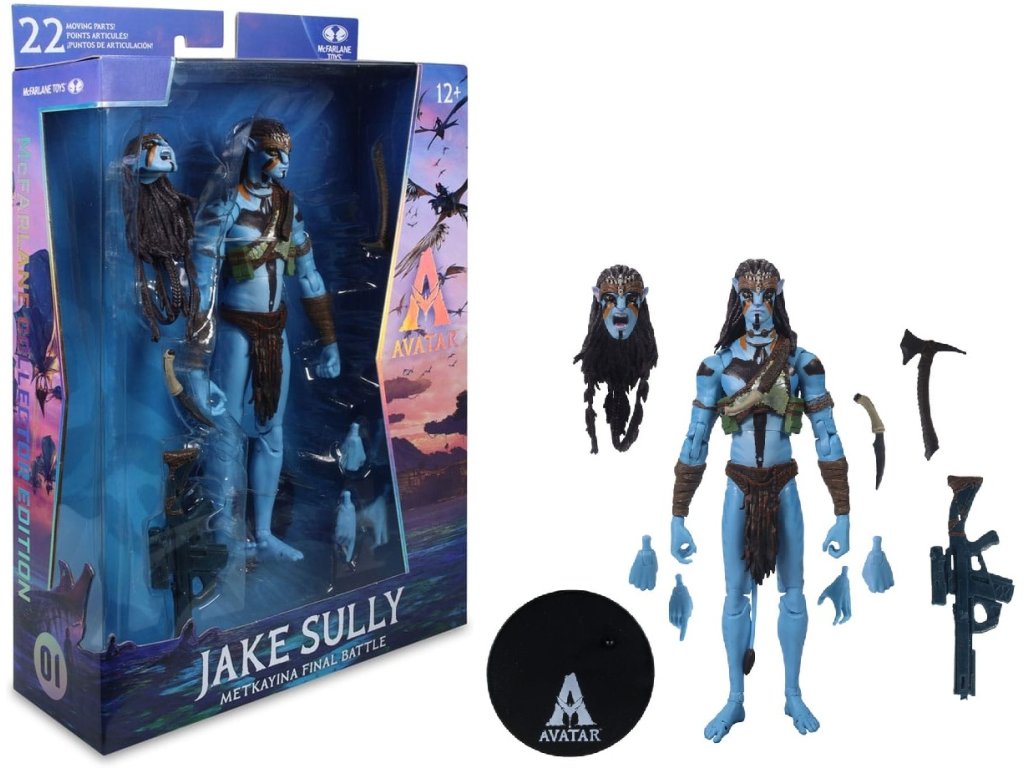 Akční figurka Avatar: Fire and Ash - Jake Sully (Metkayina Final Battle) 18 cm