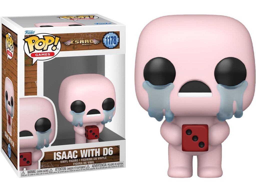 Funko POP! 1178 Games: The Binding of Isaac Rebirth - Isaac with D6