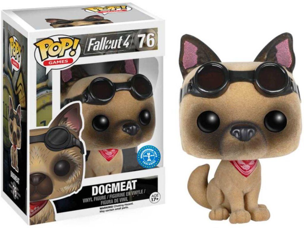 Funko POP! 76 Games: Fallout 4 - Dogmeat Flocked Exclusive