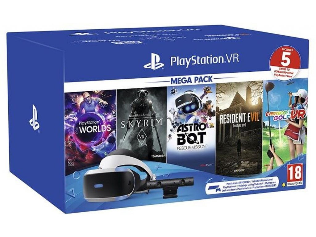 Sony PlayStation VR V2 + Kamera V2 + 5 her