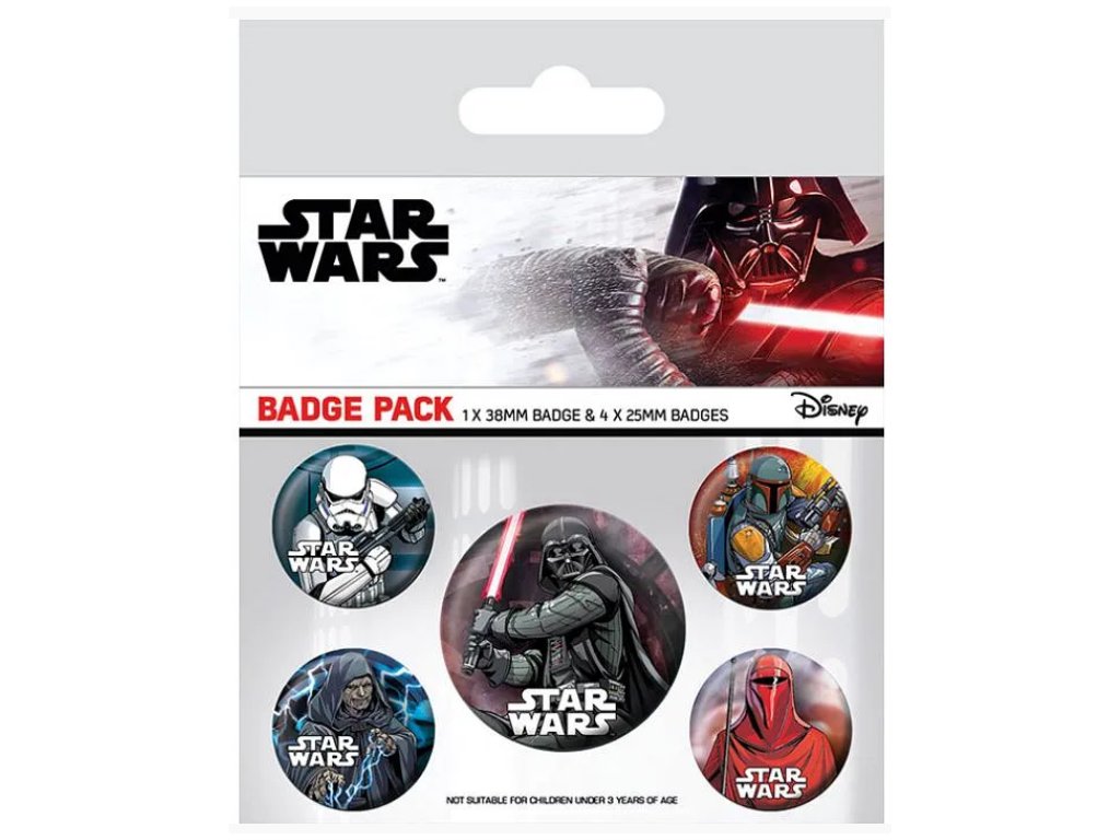 Sada placek Star Wars - Temná strana (5 ks)