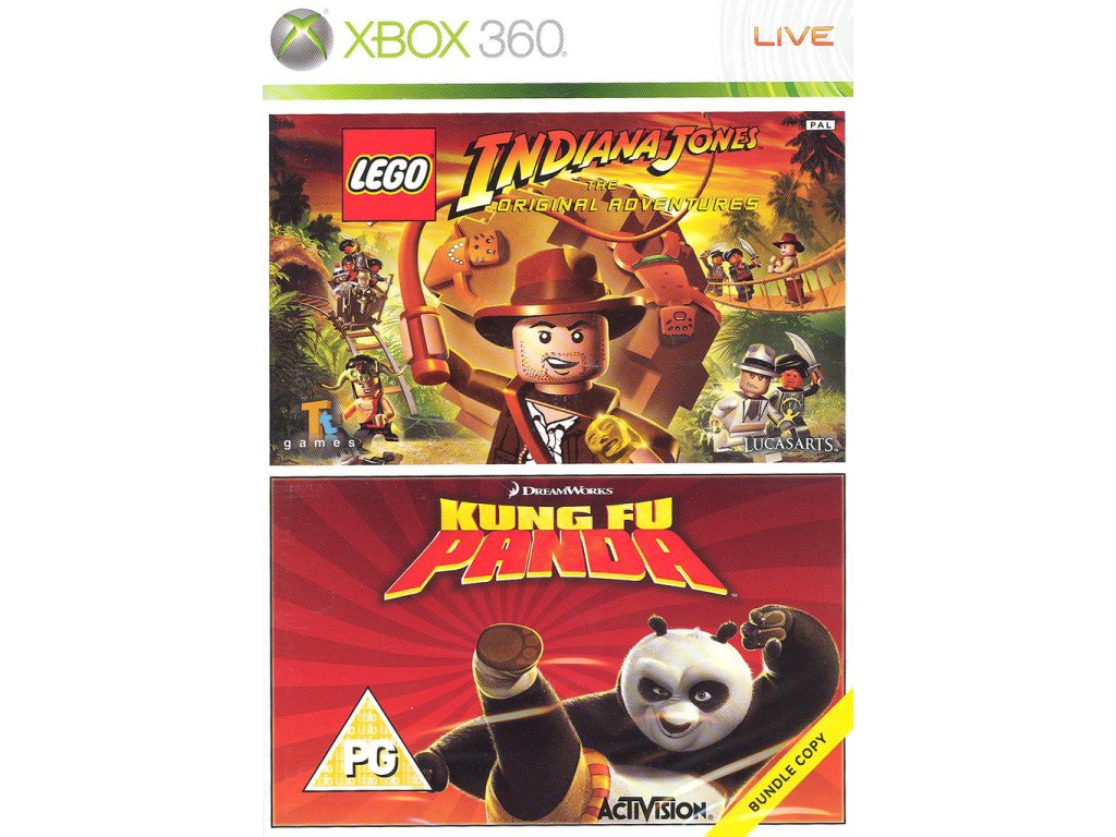 Xbox 360 LEGO Indiana Jones The Original Adventures + Kung Fu Panda