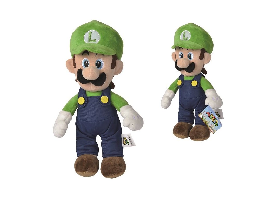 Plyšová figurka Super Mario - Luigi 30 cm