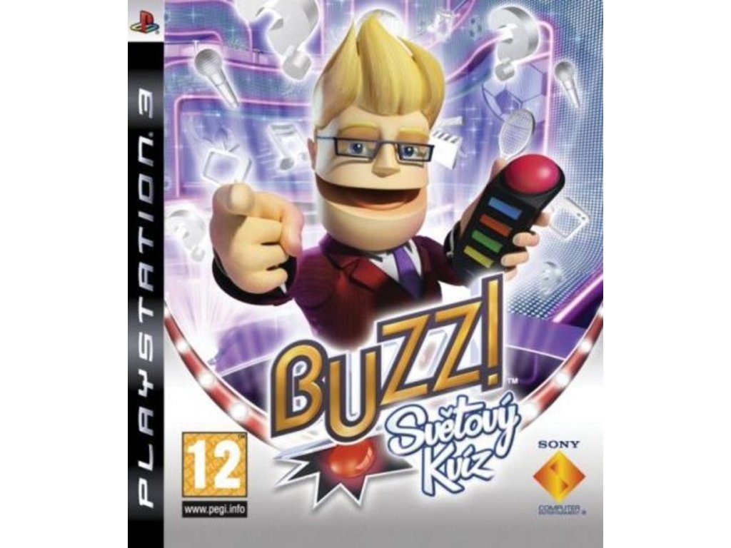 PS3 Buzz! Světový kvíz CZ + 4x Buzzers wireless