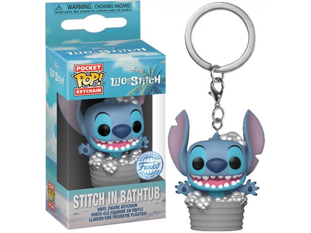Funko Pocket POP! Klíčenka Disney Lilo & Stitch - Stitch in a Bathtub