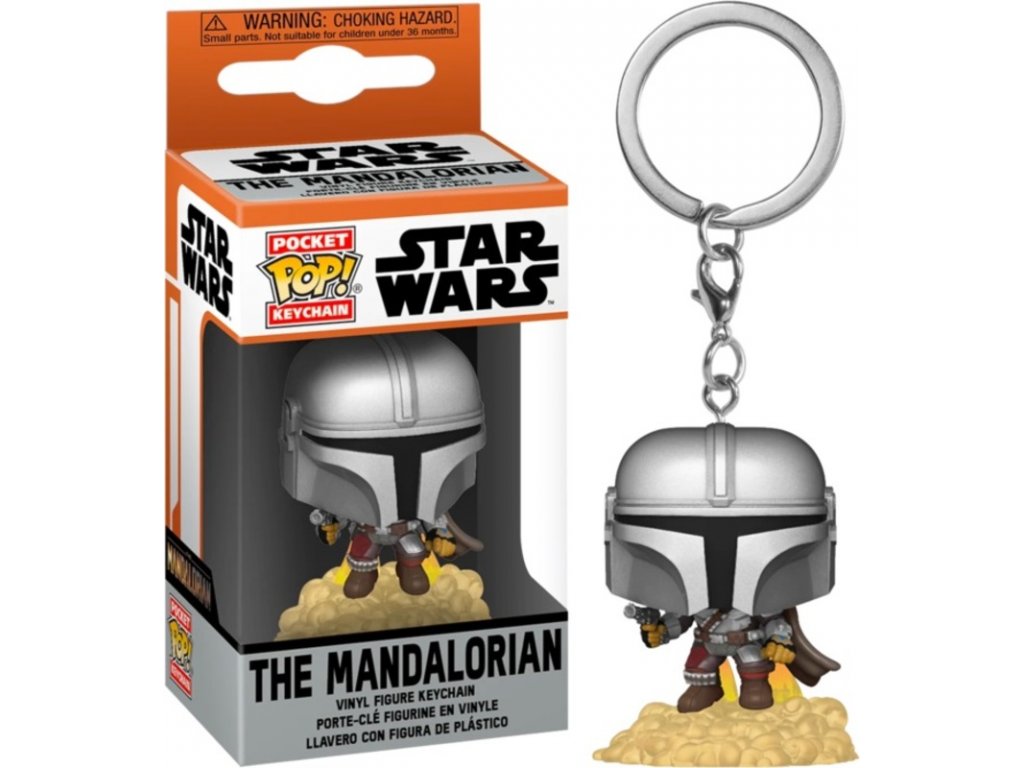 Funko Pocket POP! Klíčenka The Mandalorian - The Mandalorian with Blaster