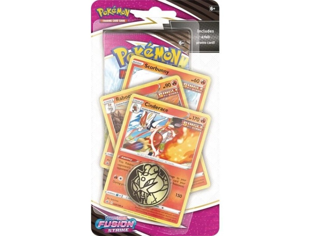 Pokémon TCG: Sword & Shield Fusion Strike - Premium Checklane Blister Cinderace