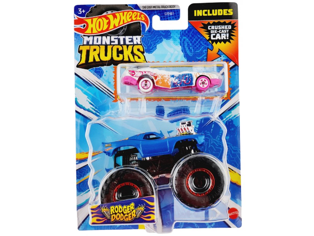 Hot Wheels Monster Trucks s Angličákem - Rodger Dodger